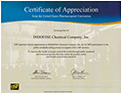 USP Certificate of Appreciation